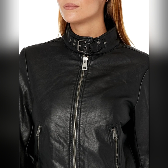 Levi's NWOT black faux leather jacket - Picture 8 of 9